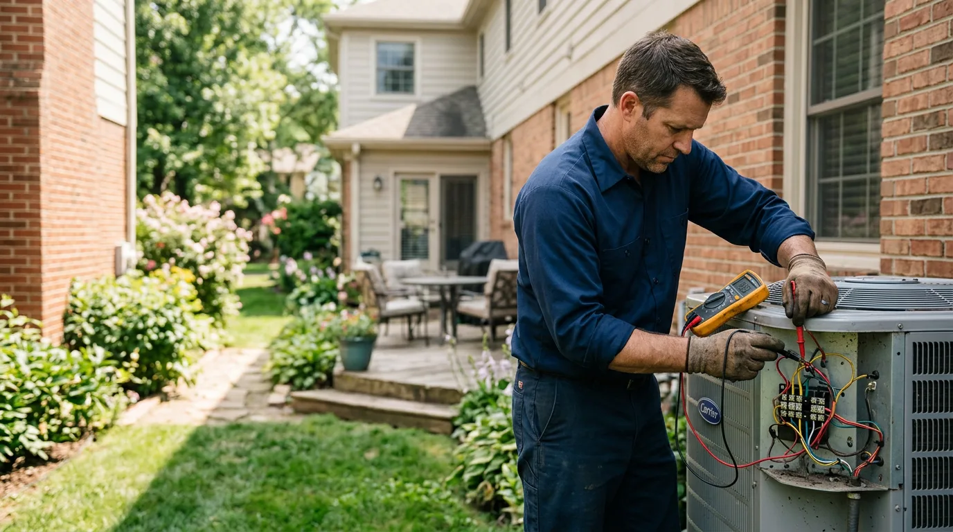 HVAC technician working near Sharon, PA